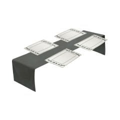 5 Parça Runner ve Dikişli Peçete Seti