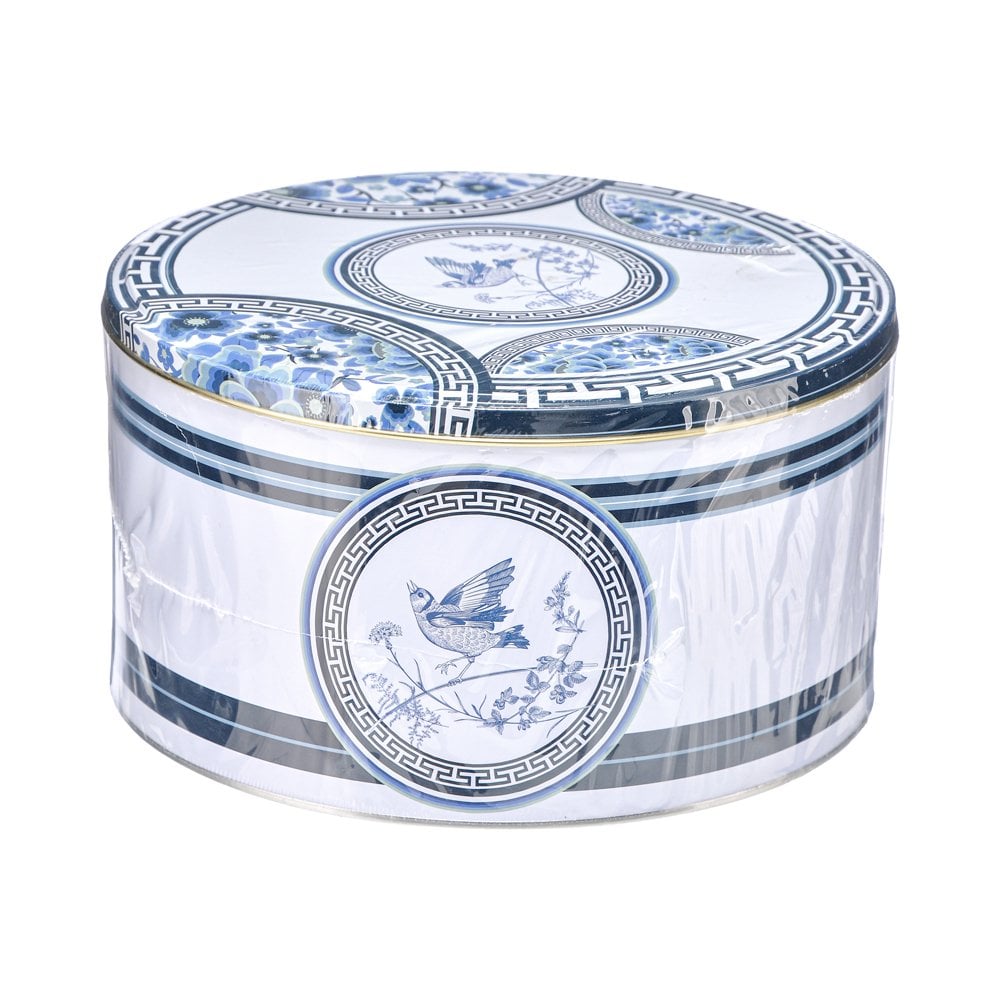 Desenli Yuvarlak Metal Kutu - 6 Litre