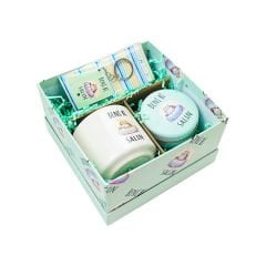 Karma Tasarımlı Kupa, Mum ve Anahtarlık Hediye Seti