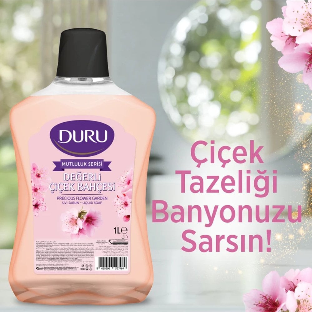 Duru Sıvı Sabun - 1 Litre - Değerli Çiçek Bahçesi - Mutluluk Serisi