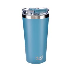 Pipetli Çelik Termos Matara - 530 ml Mavi