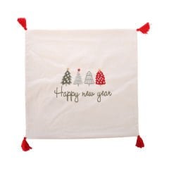 Yılbaşı Temalı Kırlent - 42x42 cm