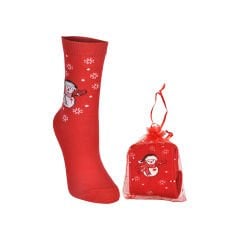 Kadın Yılbaşı Çorabı Kardan Adam