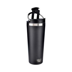 Pipetli Çelik Termos Bardak - 660 ml Siyah