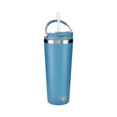 Pipetli Çelik Termos Bardak - 660 ml Mavi