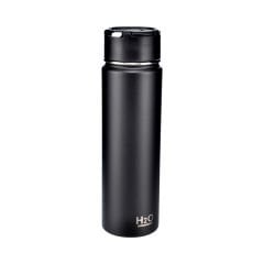 Pipetli Çelik Termos Matara - 650 ml Siyah