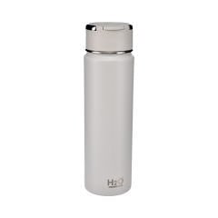 Pipetli Çelik Termos Matara - 650 ml Beyaz