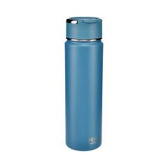 Pipetli Çelik Termos Matara - 650 ml Mavi