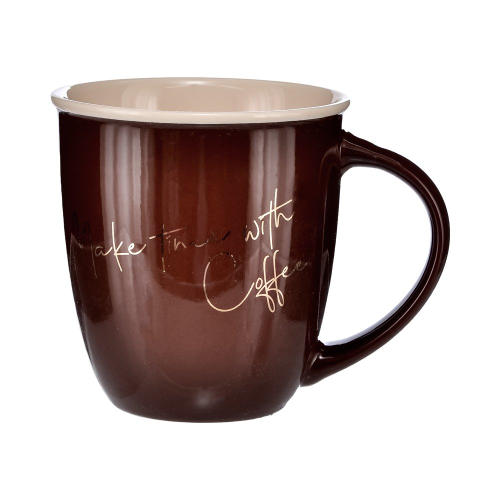 Porselen Espresso Kupa - 360 ml Kahverengi