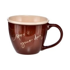 Porselen Espresso Kupa - 200 ml Kahverengi
