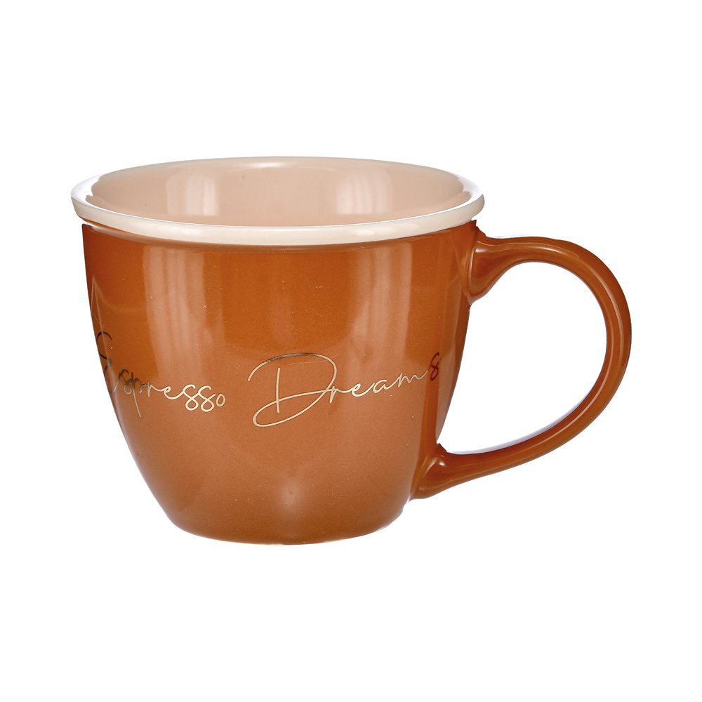 Porselen Espresso Kupa - 200 ml Açık Kahverengi