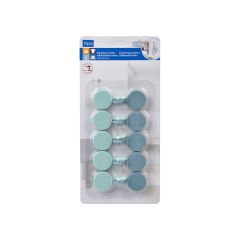 Yapıştırmalı Duvar Askısı Plastik 10'lu Yeşil-Gri