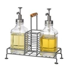 2'li Cam Sıvı Sabunluk Metal Stantlı - 500 ml