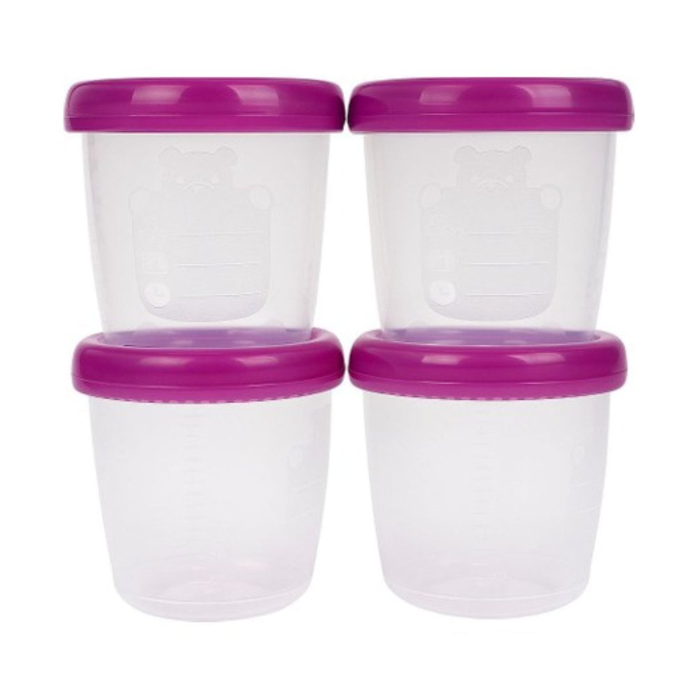 4'lü Süt ve Mama Saklama Kabı - 180 ml