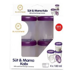 4'lü Süt ve Mama Saklama Kabı - 180 ml