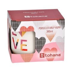 Kalpli Porselen Kupa - 390 ml