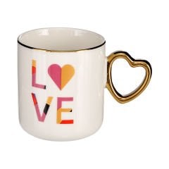 Kalpli Porselen Kupa - 390 ml