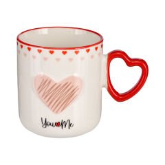 Kalpli Porselen Kupa - 390 ml Desen 2