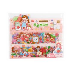 4'lü Sticker Set - 19x10 cm Pembe