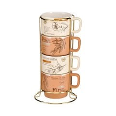 4'lü Metal Standlı Espresso Fincanı - 150 ml