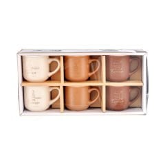 6'lı Porselen Espresso Fincanı - 100 ml