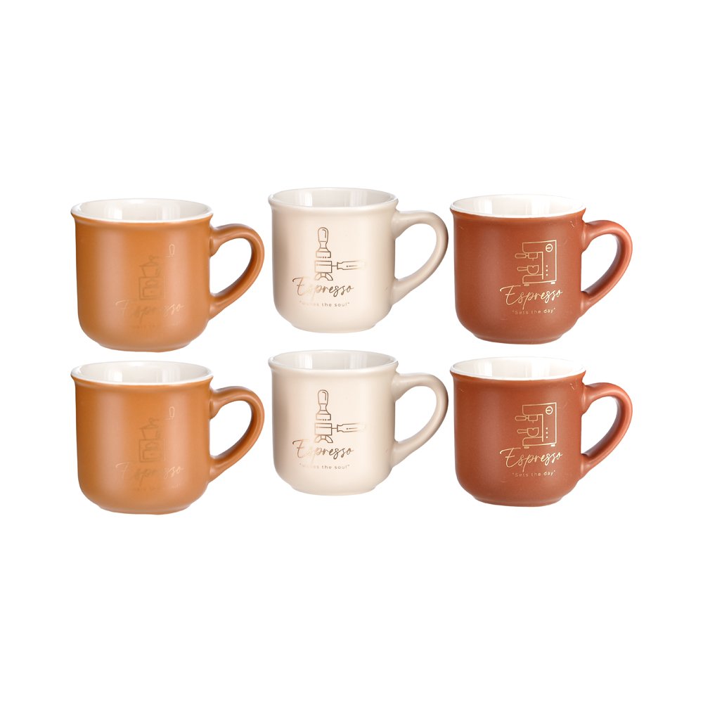 6'lı Porselen Espresso Fincanı - 100 ml