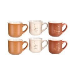 6'lı Porselen Espresso Fincanı - 100 ml