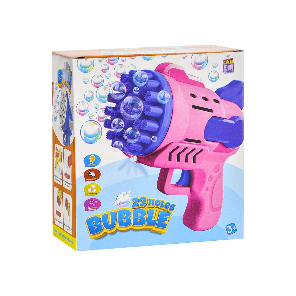 Pilli Işıklı Bubble Köpük Tabancası
