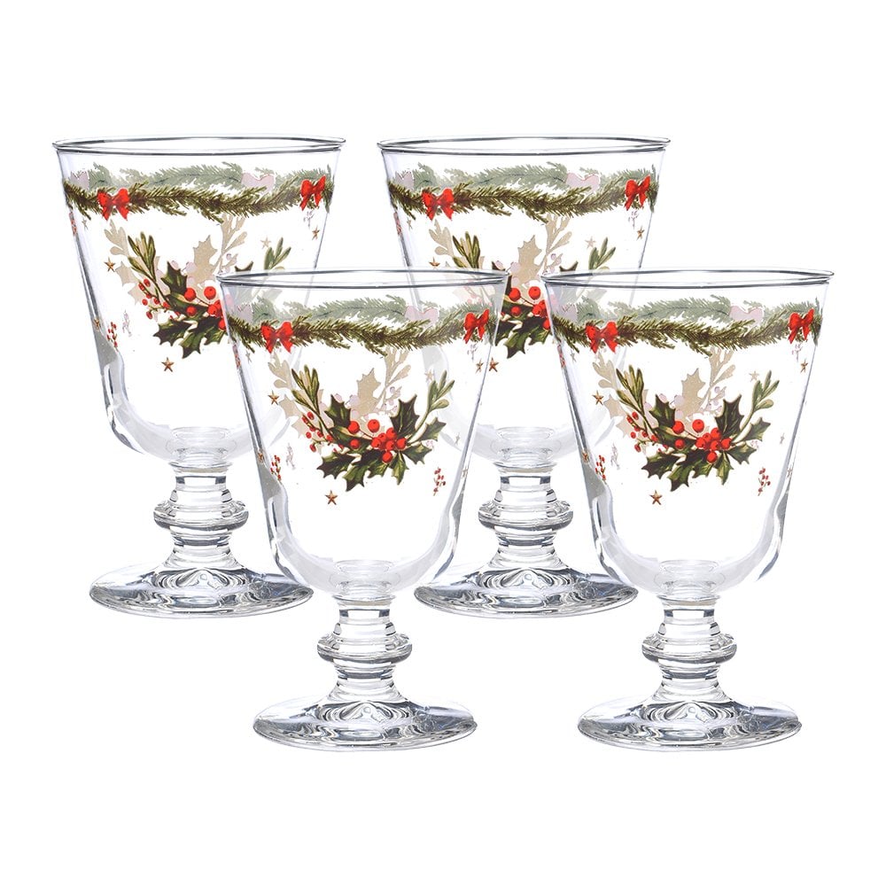 4'lü Ayaklı Cam Bardak - 280 cc