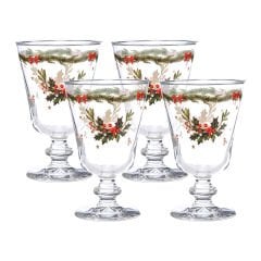 4'lü Ayaklı Cam Bardak - 280 cc