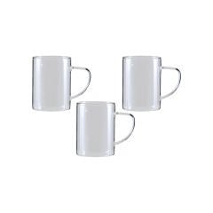 Borosilikat Cam Kupa Seti 3'lü Hamptons (200 ml)