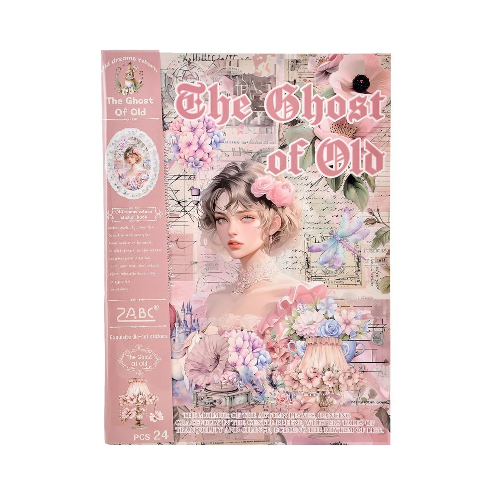 Vintage Girl Sticker Defter - 24 Yaprak
