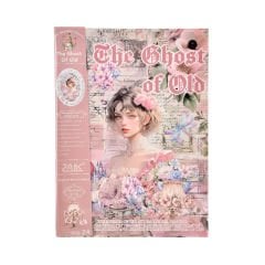 Vintage Girl Sticker Defter - 24 Yaprak