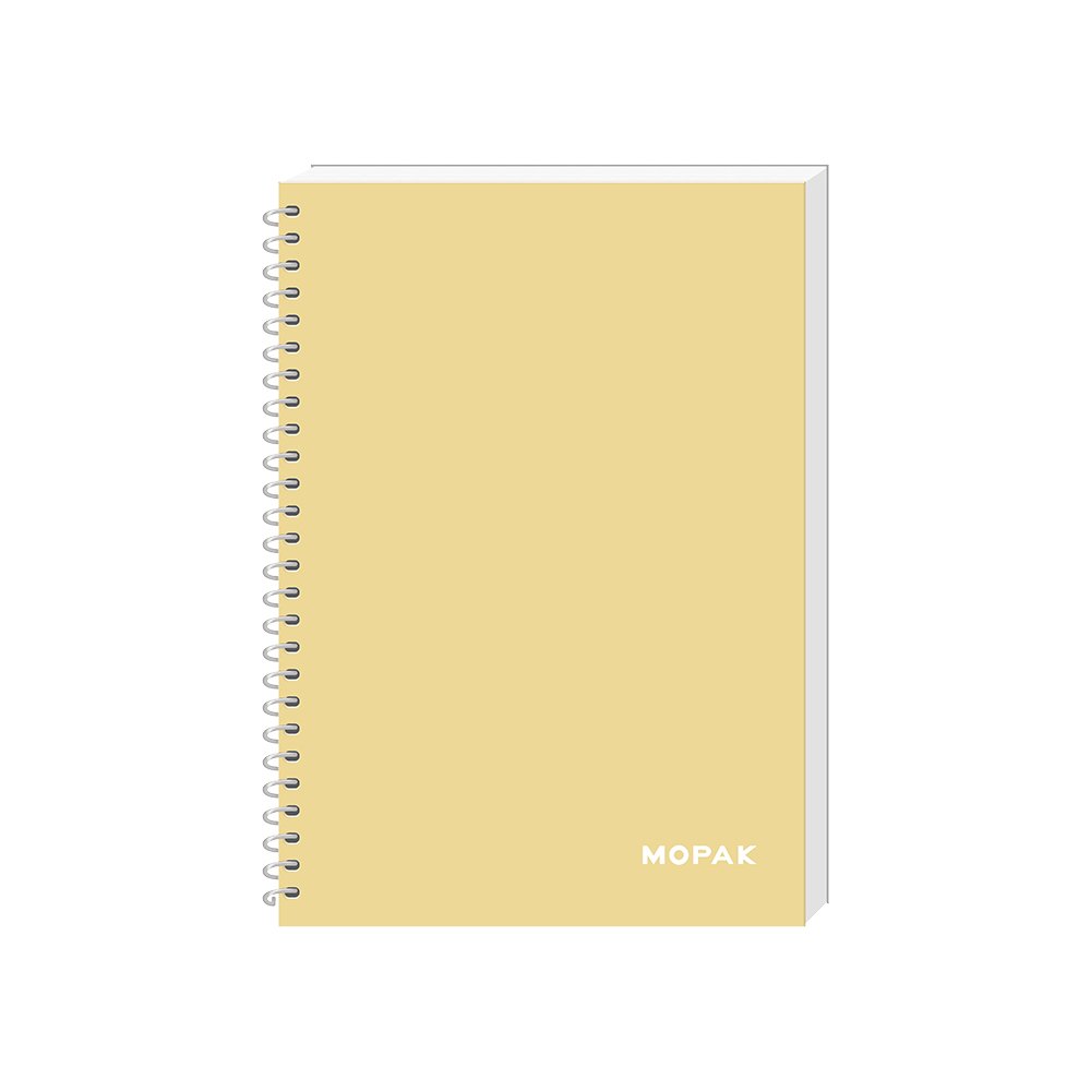 Spiralli 72 Yaprak PP Kapak A4 Kareli Defter Sarı