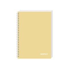 A4 Defter 72 Yaprak Spirelli PP Kapak Kareli Sarı