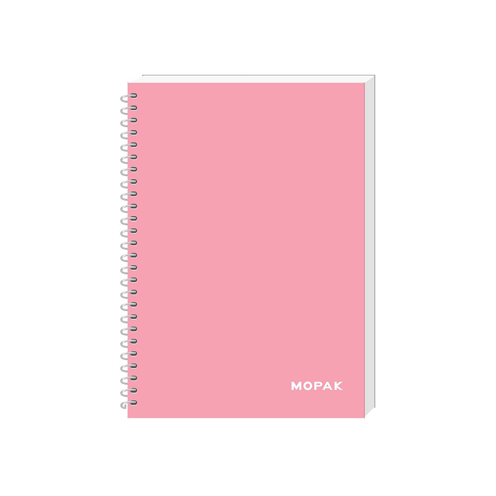 Spiralli 72 Yaprak PP Kapak A4 Çizgili Defter Açık Pembe