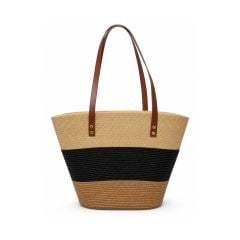 Kadın Hasır Çanta - 43x28x10 cm Desen 2