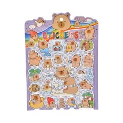 Puf Capybara Sticker Set - 27x20