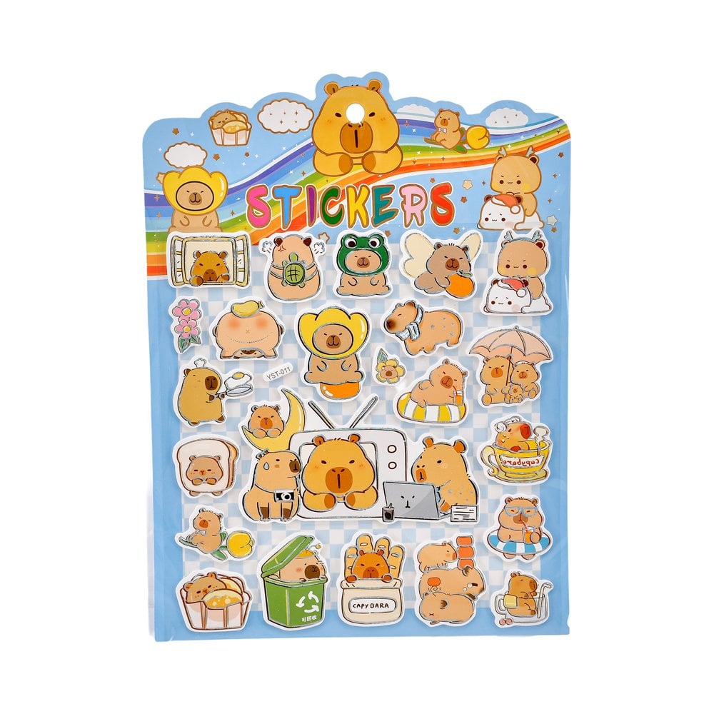 Puf Capybara Sticker Set - 27x20