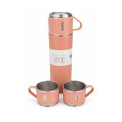 3 Fincanlı Çelik Termos - 0,5 L Yavruağzı