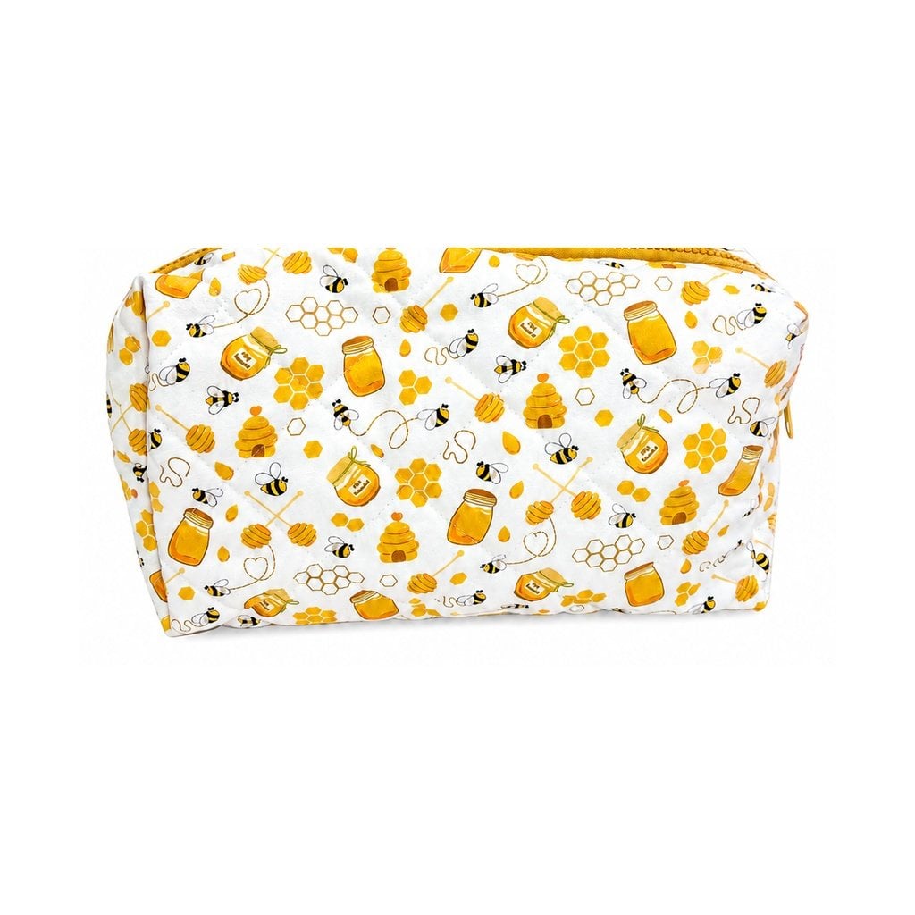 Kapitone Büyük Seyahat Makyaj Çantası -  27x18x12 cm Desen 2