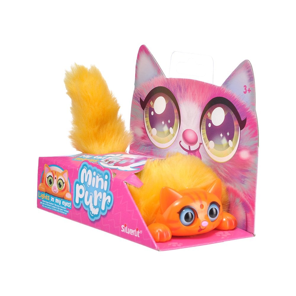 Pelüş Kabarık Tüylü Kedi Sesli Hareketli - Mini Purr Desen 2