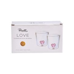2'li  Barosilikat Bardak Aşk - 300 ml