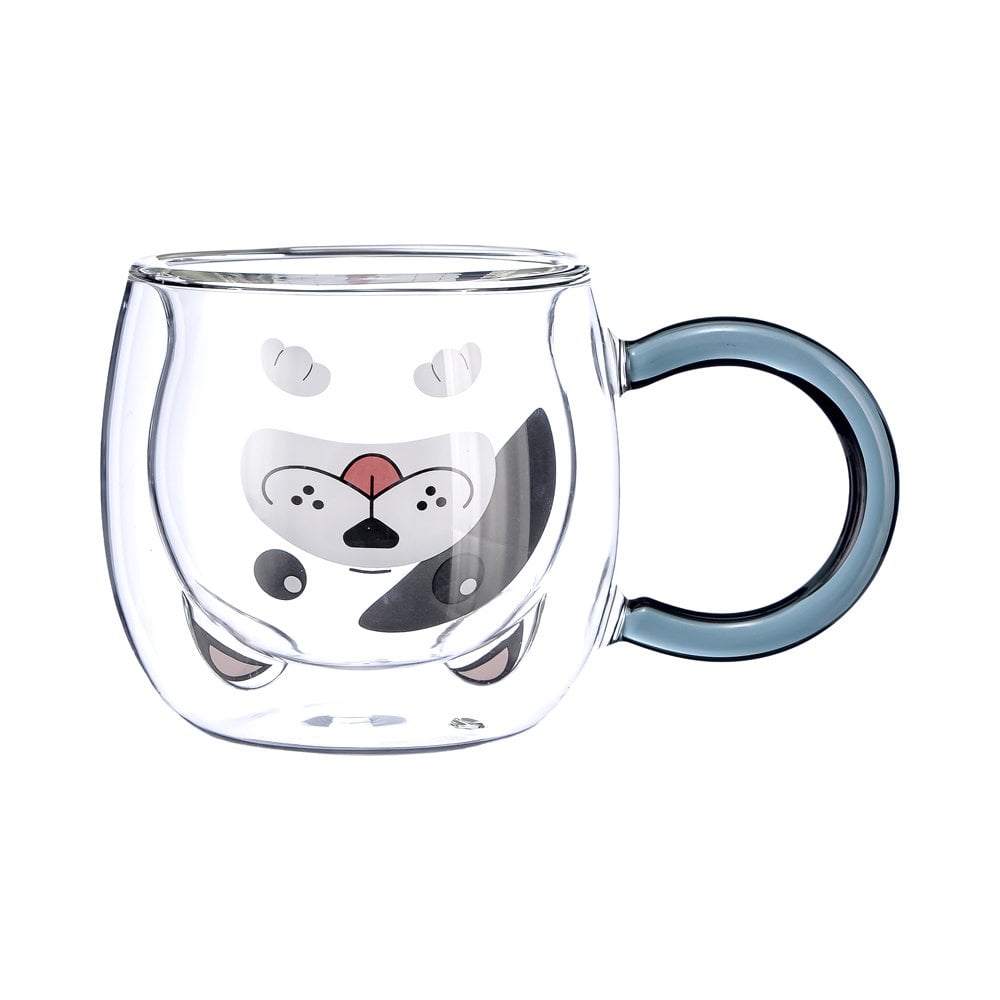 Çift Cidarlı Hayvanlı Cam Kupa - 280 ml