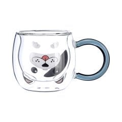 Çift Cidarlı Hayvanlı Cam Kupa - 280 ml