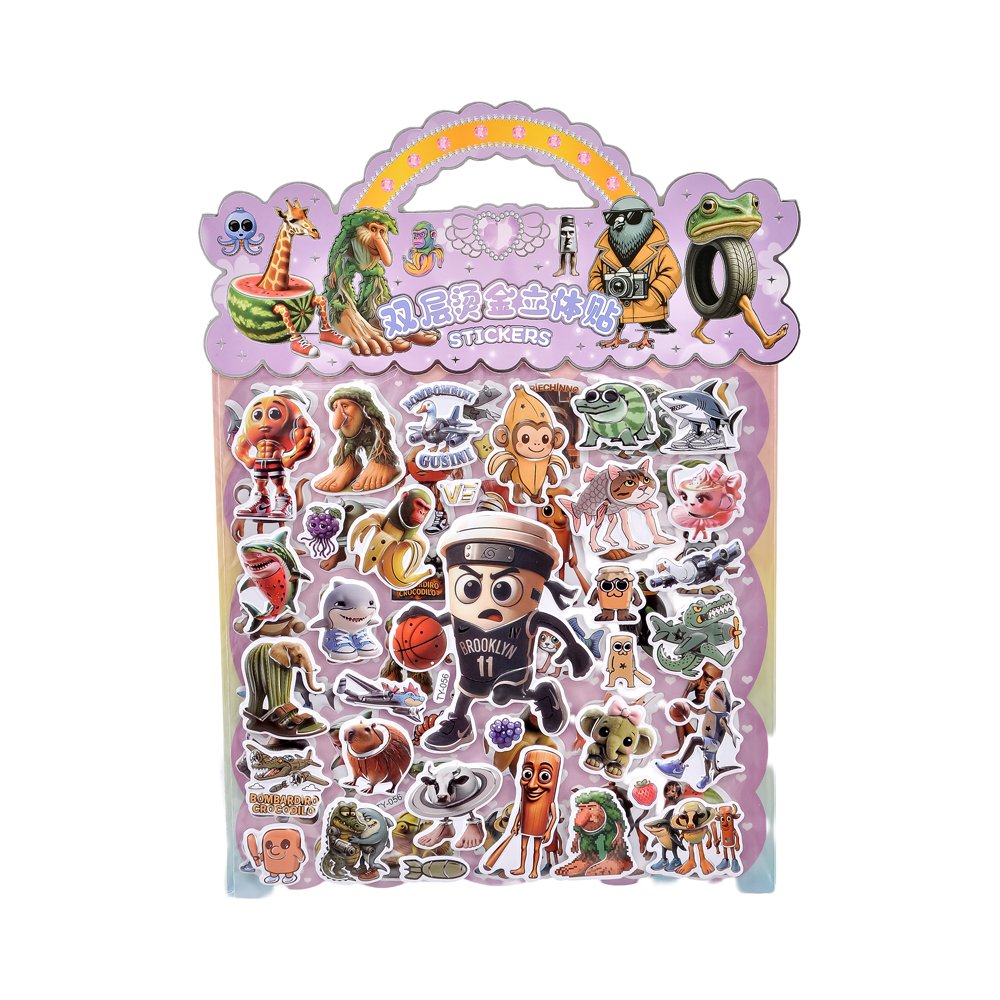 Brainrot Çanta Sticker Set - 4 Yaprak Model 1