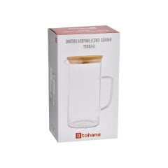 Bambu Kapak Cam Sürahi - 1.5 L