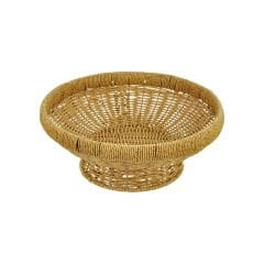 Ayaklı Meyve Sepeti  Hasır - 31 cm