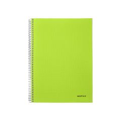 Spiralli 120 Yaprak PP Kapak A4 Kareli Defter Açık Yeşil