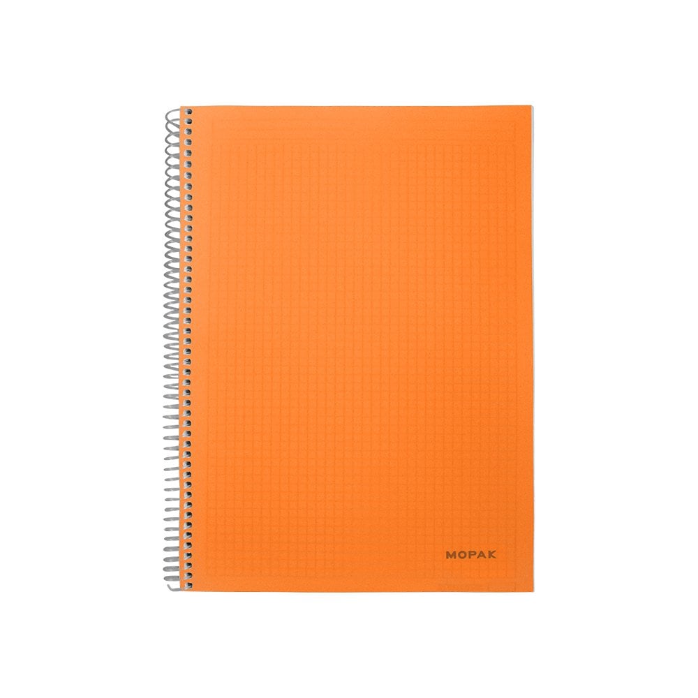 Spiralli A4 Defter Kareli 120 Yaprak PP Kapak Turuncu